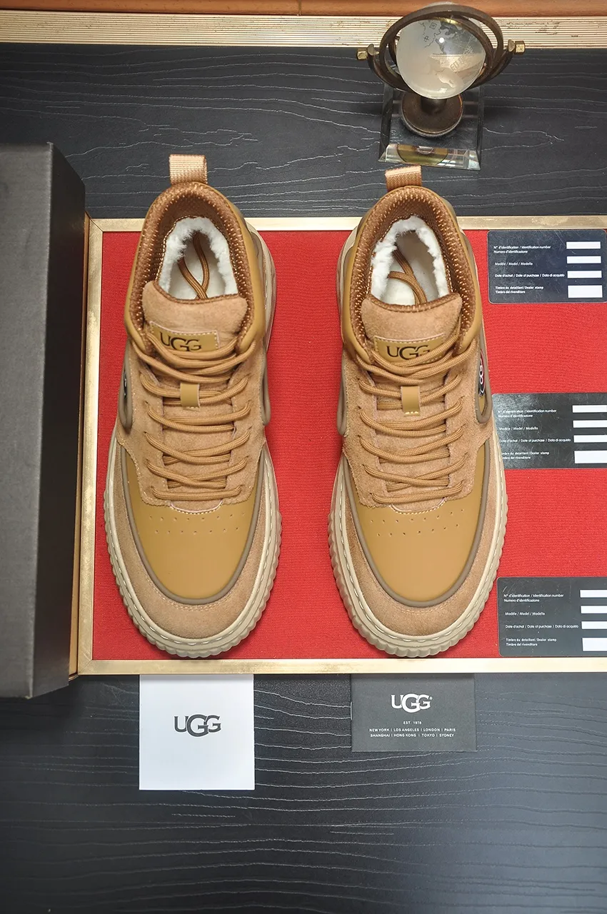 Men's shoes 💰640💶 [UGG] (full wool lining) top-end high-quality fur-in-one warm snow boots from Australia's warm luxury brand men's shoes, UGG-5877 official website synchronized, made of imported cowhide, carefully sewn...Imported rubber foam outsole (comfortable, soft, wear-resistant) The quality is really great...Exquisite workmanship, you can't put it down at first sight, available in sizes 39-44